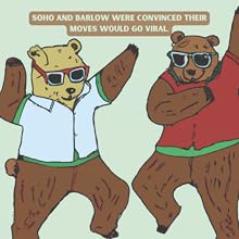 Bears dancing in a lively party scene